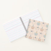 Carnet Chats Mignons Lapins et Ours Visages Motif Pastel (Intérieur)