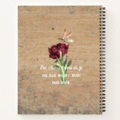 Carnet Chats mignons monogrammés entourés de fleurs (Dos)