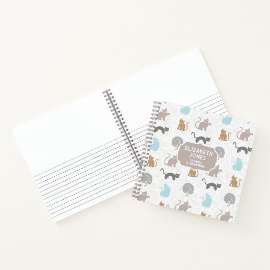 Carnet Chats mignons, Palette de couleurs urbaines (Intérieur)