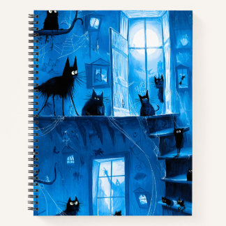 Carnet Chats noirs gothiques fantaisistes d'Halloween eff