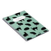 Carnet Chats noirs Motif sans couture (Côté Droit)