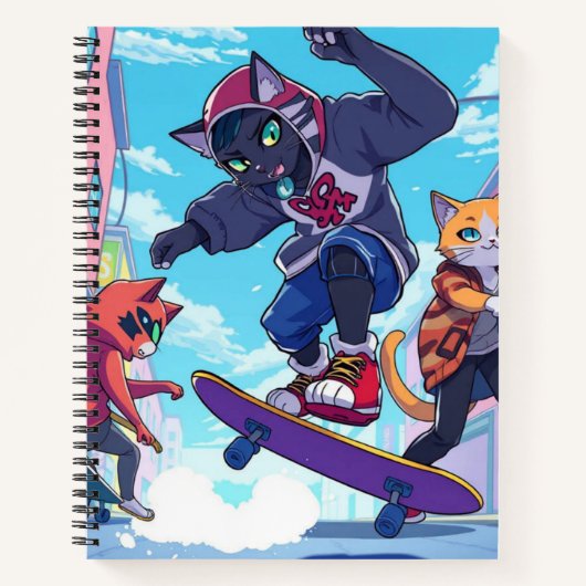 Carnet Chats patineurs (Devant)