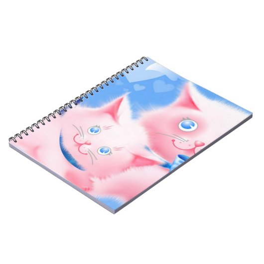 Carnet Chats roses (Côté gauche)