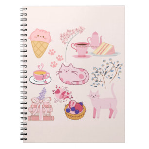 Carnet Chats Roses Coziness