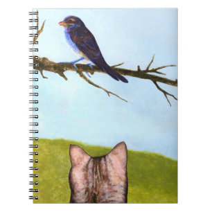 Carnet Chats tigrés parlent aux oiseaux