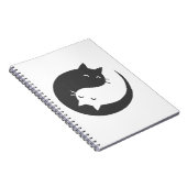 Carnet Chats yin et yang mandala - Choisissez le colo arr (Côté Droit)