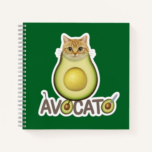 Carnet chatte de chat avocat (Devant)