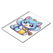 Carnet Chatte fée mignonne mangeant du miel cru (Côté gauche)