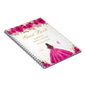Carnet Chaud rose Brunette Cheveux Princesse Sweet sixtee (Côté Droit)