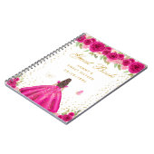 Carnet Chaud rose Brunette Cheveux Princesse Sweet sixtee (Côté gauche)