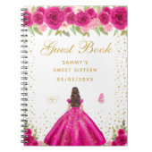 Carnet Chaud rose Brunette Cheveux Princesse Sweet sixtee (Devant)