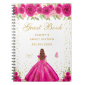 Carnet Chaud rose Floral Brown Cheveux Princesse Sweet si (Devant)