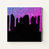 Carnet Chaud rose pourpre Parties scintillant gouttes Mon (Dos)