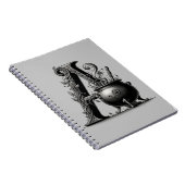 Carnet Chaudière de Sorcière Initiale de Lettre A Grimoir (Côté Droit)