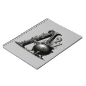 Carnet Chaudière de Sorcière Initiale de Lettre A Grimoir (Côté gauche)