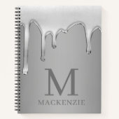 Carnet Chaudrage liquide Chrome métallique Monogramme (Devant)