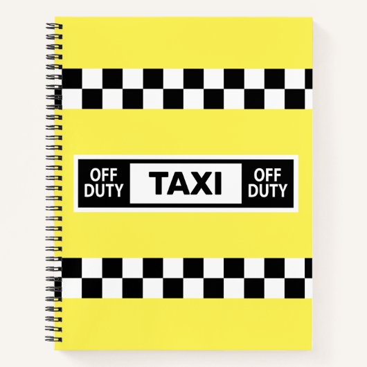 Carnet Chauffeur de taxi jaune hors service (Devant)