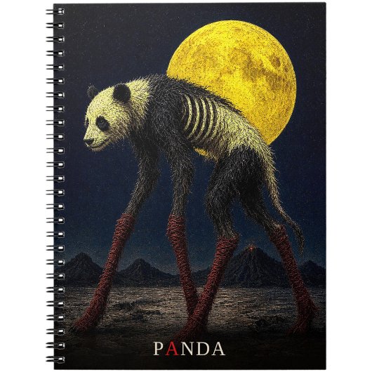 Carnet Chaussettes Longues Panda gothique Surréaliste