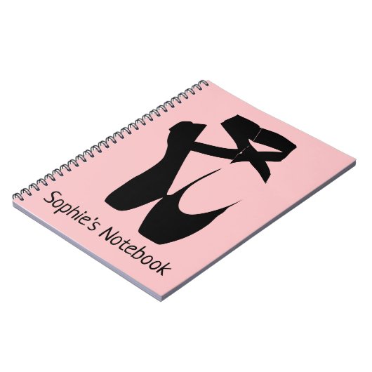 Carnet Chaussure à pointe de ballon noir (Côté gauche)