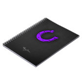 Carnet Chaussure Violet Cheval (Côté gauche)