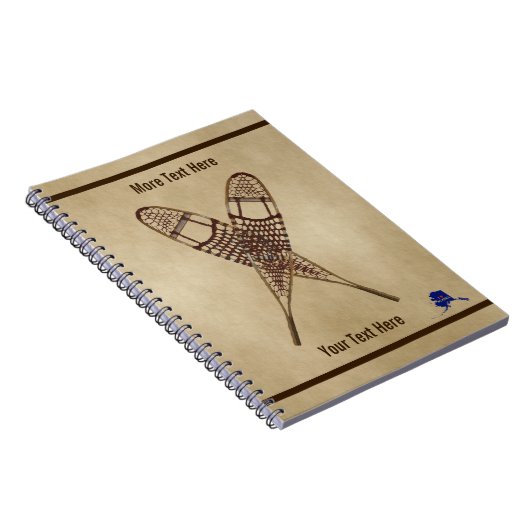 Carnet Chaussures À Neige Sur Papier Ancien (Côté Droit)