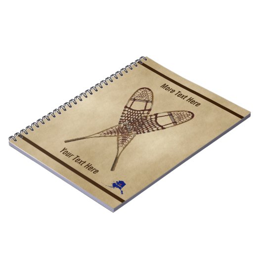 Carnet Chaussures À Neige Sur Papier Ancien (Côté gauche)