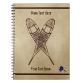 Carnet Chaussures À Neige Sur Papier Ancien (Devant)