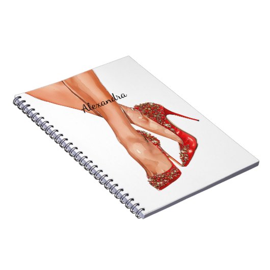 Carnet Chaussures à talons hauts rouges jambes (Côté Droit)