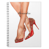 Carnet Chaussures à talons hauts rouges jambes (Devant)
