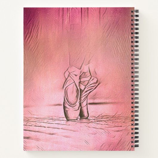 Carnet Chaussures de ballet rose à Pointe (Dos)