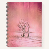 Carnet Chaussures de ballet rose à Pointe (Devant)