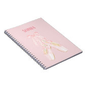 Carnet Chaussures de Ballet Rose Pâle (Côté Droit)