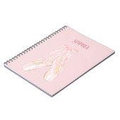 Carnet Chaussures de Ballet Rose Pâle (Côté gauche)