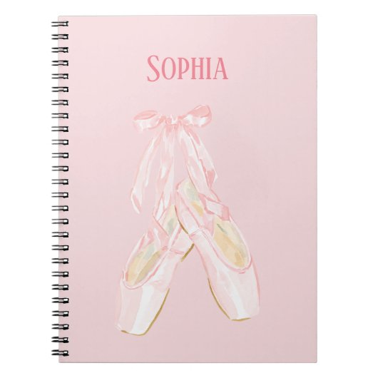 Carnet Chaussures de Ballet Rose Pâle (Devant)