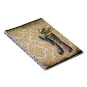 Carnet Chaussures de cow-boy Damask fleur sauvage Western (Côté Droit)