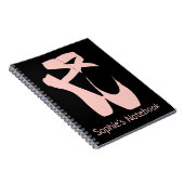 Carnet Chaussures pointes de ballon rose (Côté Droit)