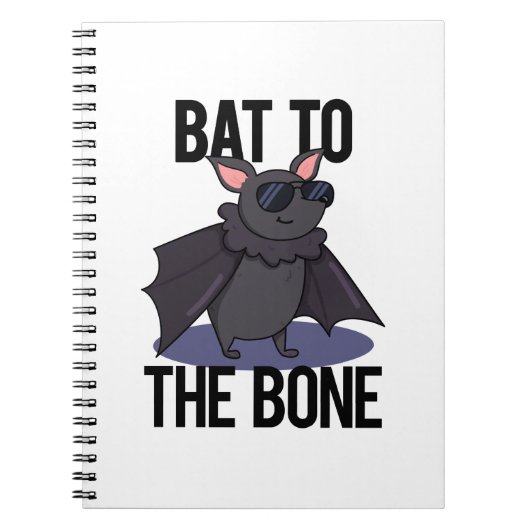 Carnet Chauve-souris jusqu'à l'os Pun d'animal drôle  (Devant)