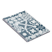 Carnet Cheater Traditionnel Patchwork Stars Quilt Blue (Côté Droit)