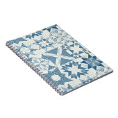 Carnet Cheater Traditionnel Patchwork Stars Quilt Blue (Côté Droit)
