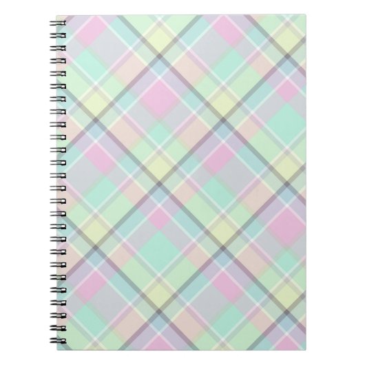 Carnet Checkered pattern of caramel colors. (Devant)