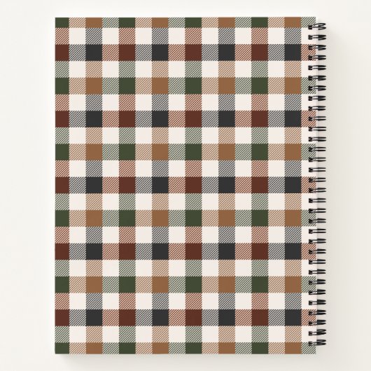 Carnet Checkered Plaid Spiral Notebook (Dos)