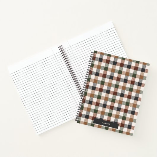 Carnet Checkered Plaid Spiral Notebook (Intérieur)