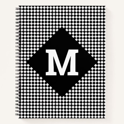 Carnet Checkmate Charm: Customizable Retro Grid (Devant)