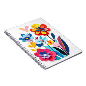 Carnet Cheerful Colorful Paper Cut Floral Abstract (Côté Droit)