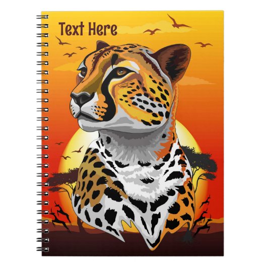 Carnet Cheetah African Feline Wild Animal (Devant)