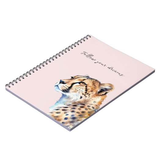 Carnet Cheetah Blush Rose (Côté gauche)