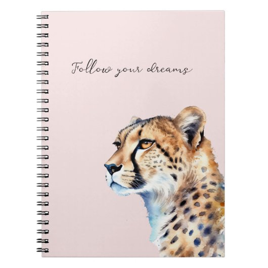 Carnet Cheetah Blush Rose (Devant)