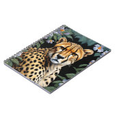 Carnet Cheetah et fleurs (Côté gauche)