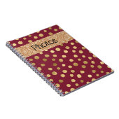 Carnet Cheetah Gold Burgundy Métallic Photos (Côté Droit)