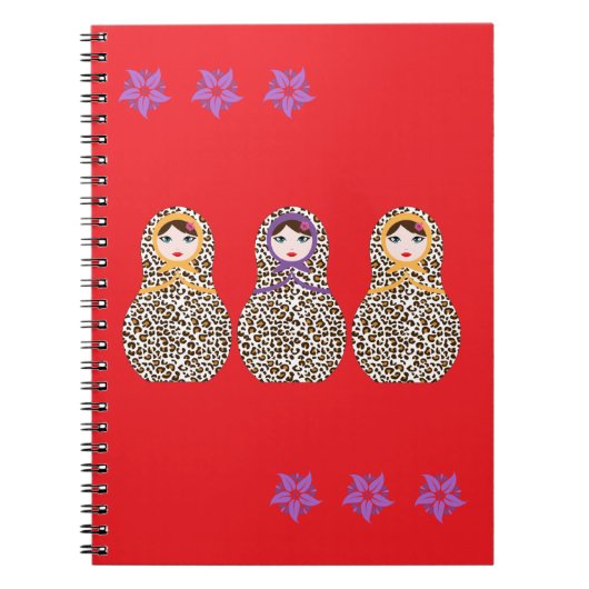 Carnet Cheetah Matryoshka (Devant)